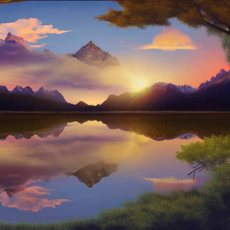 Traditional model generated landscape